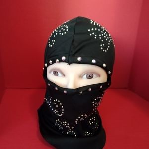 Full Face Cover Mask with Rhinestones